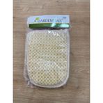 %100 Doğal Kabak Eldiven Kese Peeling Cilt Arındırma Siyah Nokta ve Ölü Deri Karşıtı Tüm Cilt Tipleri+Eşek Sütü Sabunu - Sarı - Beyaz