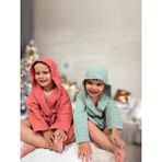 %100 Doğal Pamuk 4 Katlı Multi Müslin Bornoz- Terakota - Kiremit - 1 - 2 Yaş