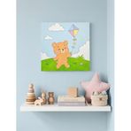 %100 El Yapımı Sevimli Akrilik Tablo (20x20 cm) - Çocuk ve Bebek Odası İçin Özel Kanvas Dekor