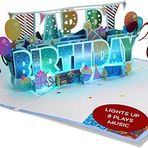 100 Greetings LIGHT & MUSIC Pop Up Happy Birthday Kartı - 3D Doğum Günü Popup Kartları - Kadınlar ve Erkekler için Pop Up Doğum Günü Kartları - Hit Şarkısı 'HAPPY' - Pop Up Doğum Günü Kartı Müziği - Pop Up Kartları Doğum Günü