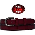 %100 Hakiki Deri, 3 cm Bordo Rugan Klasik Kadın Kemeri, Business, Iş Kadını, Kumaş, Takım KEMERI-R21 - 95 cm