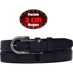 %100 Hakiki Deri, 3 cm Lacivert Rugan Klasik Kadın Kemeri, Business, Kumaş, Takım KEMERI-R21 - 95 cm