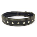 %100 Hakiki Deri - Antik Tokalı Köpek Tasması – Yumuşak İç Katman, Dayanıklı ve Şık Tasarım - Gerçek Deriden Tasma; Ekstra Küçük, Küçük, Orta, Büyük, Çok Büyük Köpekler İçin (Siyah, L)