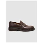 %100 Hakiki Deri Kahverengi Erkek Klasik Loafer Ayakkabı