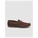 %100 Hakiki Deri Kahverengi Süet Erkek Loafer
