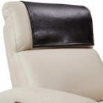 %100 Hakiki Deri Koltuk Kafalık Koyu - Kanepe, Mobilya Koruyucu - Ev ve Ofis için Kılıf (Siyah, 68,5 cm x 17 inç)
