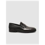 %100 Hakiki Deri Siyah Erkek Klasik Loafer Ayakkabı