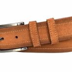 %100 Hakiki Deri Süet Taba Kemer 4 cm