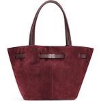 %100 Hakiki Süet Deri Uzun Askı ve Mıknatıs Kapama Detaylı Kadın Omuz Çantası - En: 10 cm , Genişlik: 44 cm, Yükseklik : 26 cm'dir. - Bordo