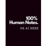 100% Human Notes. 0% AI Here: Notebook for Cornell Method Note-Taking (8.5 x 11) Black