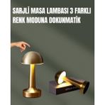 %100 Kademeli Ayarlanabilir Işık – USB Şarjlı Masa Lambası - Çok Renkli