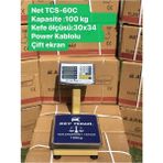 100 kg Hassas Elektronik Terazi, Katlanabilir, LCD Ekran, Kolay Kurulum - Seçenek 1 - Ahşap