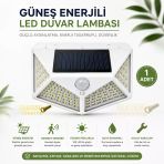 100 Led Solar Hareket Sensörlü Dış Mekan Bahçe Lambası 1 Adet
