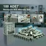 100 Lü 8X3mm Yuvarlak Neodyum Mıknatıs