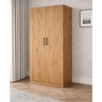 %100 Mdf 2 Kapaklı Yüklük - Çok Amaçlı Gardırop - Atlantik Çam - Ahşap