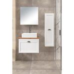 %100 Mdf - 65 cm Aren Banyo Dolabı + 30 cm Aren Boy Dolabı - Beyaz