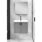 %100 Mdf - 65 cm Riva Banyo Dolabı - Gri