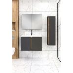 %100 Mdf - 80 Cm Lavina Banyo Dolabı + 30 Cm Lavina Boy Dolabı