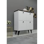%100 MDF Akus 4 kapaklı Ayaklı Ayakkabılık Üstü Falez