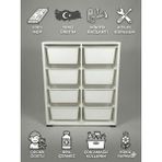 %100 Mdf Gövde Kolay Minifix Bağlantı 8 Çekmeceli Çok Amaçlı Oyuncak Dolabı - 8 Sepetli Beyaz Dolap