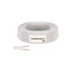 100 Metre 2x 0.75 mm Cca Ses ve Hoparlör Kablosu Kordon - Beyaz