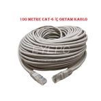100 Metre Cat6 Kablo Network Lablo Modem Pc Dvr Kayıt Cihazı Arasi Uydu Smart Tv