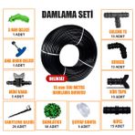 100 Metre Damla Sulama Sıstemı Setı Damlama Hortumu Ve Ek Parcaları Bahce Agac Fıdan Sebze Sulama Ekıpmanları Damlama Borusu