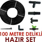 100 Metre Kendinden Delikli Damla Sulama Sistemi Ek Parçaları Damlama Borusu