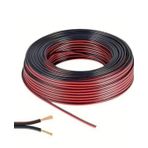 100 Metre Siyah 2 * 0,75 Hoparlör Ses Sitemi Kablosu - Hoporlör Elektrik Tesisat Kordon Kablosu (Siyah, 100 METRE)