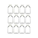 100 Ml Şeffaf Cam Mini Ginger Şişesi, 12 Adet, Detox Şişesi, Sızdırmaz Kapaklı Şişe, Süs Şişesi, Kolonya Şişesi, Koku Şişesi Şeffaf