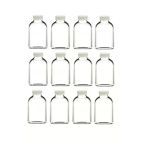 100 Ml Şeffaf Cam Mini Ginger Şişesi, 12 Adet, Detox Şişesi, Sızdırmaz Kapaklı Şişe, Süs Şişesi, Kolonya Şişesi, Koku Şişesi