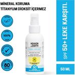 100 ml Spf 50+ Vegan Mineral Güneş Kremi Leke Karşıtı %100 Doğal Suya Dayanıklı Uva Uvb Çok Yüksek Koruma