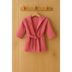 %100 Organik Pamuk 4 Katlı Multi Muslin Bornoz - Pembe - 1 - 2 Yaş