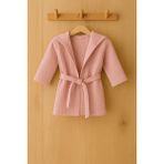 %100 Organik Pamuk 4 Katlı Multi Muslin Bornoz-Pudra Pembe - Açık Pembe - 1 - 2 Yaş