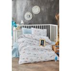 %100 Organik Pamuk Yıldızlı Mavi Bebek Nevresim Takımı (Çarşaflı)