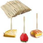 100 Paket Bambu Meze Çatalı, Meze için Kürdan, Meyve, Kokteyl, Şarküteri Tahtası Aksesuarları için 3,5 İnç Mini Çatal (100 Paket)