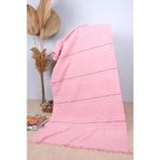 %100 Pamuk 70x150 Yazı Jakarlı Plaj Havlusu