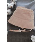 %100 Pamuk Bağlamalı Balıkçı Bebek Şapkası 7034 - Pembe - 4 - 6 Yaş