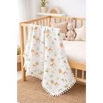 %100 Pamuk Çift Katlı Müslin Bebek Battaniyesi 80X90CM - 80 x 90 cm