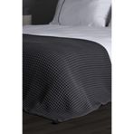 100% Pamuk Çift Kişilik Kalın Waffle Pike Örtü - Antrasit - 200x220cm