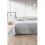 %100 Pamuk Çift Kişilik Kopanaki Dantelli Petek Pike 210X230 Cm-Gri