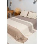 %100 Pamuk Çift Kişilik Müslin Battaniye/yatak Örtüsü 210X225, Hafif, Nefes Alabilir, Çift Taraflı, Rikka Home - Bej - Açık Kahve - 210 x 225 cm