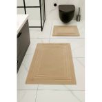 %100 Pamuk Dokuma, Su Emici, Banyo Paspas Seti, Banyo Halısı Vera 2'Li Klozet Takım 60X100-60X50
