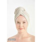 %100 Pamuk Ekru Havlu Bone Saç Kurutma Bonesi Kafa Havlusu Duş Banyo Bonesi Islak Saç Kurulama Bone