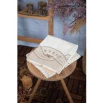 %100 Pamuk Fiyonk Güpürlü Çeyizlik 2'Li Havlu 50X90 - Vizon