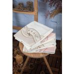 %100 Pamuk Fiyonk Güpürlü Çeyizlik 4'Lü Havlu 50X90 - Pudra - Vizon