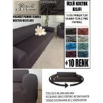 %100 Pamuk Fransız Kumaş 3 Lü Komple Giydirme Kanepe & Çekyat, Bohem, Porto, Vb. Model Koltuk Kılıfı - 180 x 240 cm - Kahverengi