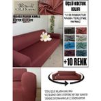%100 Pamuk Fransız Kumaş 3 Lü Komple Giydirme Kanepe & Çekyat, Bohem, Porto, Vb. Model Koltuk Kılıfı - 180 x 240 cm - Kiremit