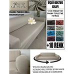 %100 Pamuk Fransız Kumaş 3 Lü Komple Giydirme Kanepe & Çekyat, Bohem, Porto, Vb. Model Koltuk Kılıfı - 180 x 240 cm - Vizon
