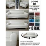 %100 Pamuk Fransız Kumaş 3+3+1+1 Komple Giydirme Kanepe&çekyat, Bohem, Porto, Vb Model Koltuk Kılıfı - 180 x 240 cm - Krem